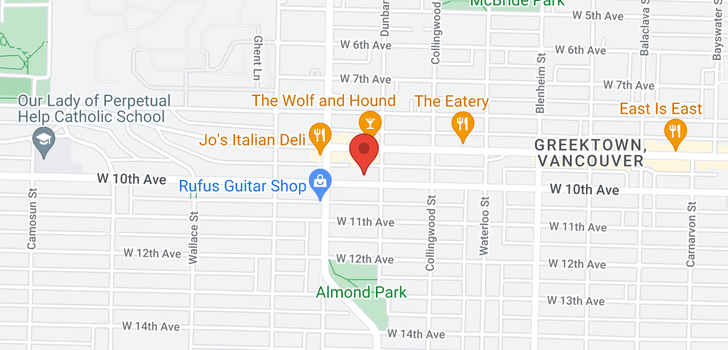 map of 3627 W 10TH AVENUE